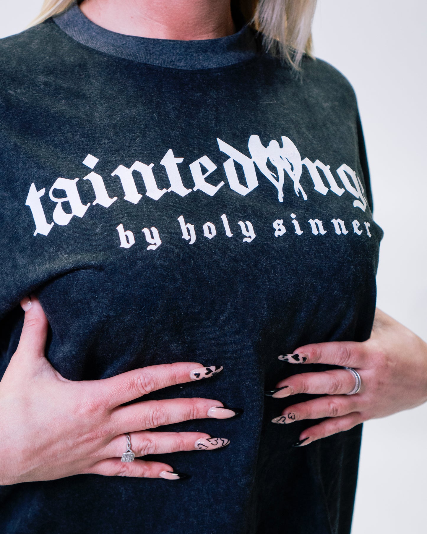 Sunfaded Tainted Angel Logo T-Shirt (Oversized)