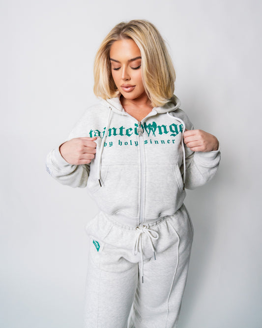 TA Grey + Green Logo Sweat Set