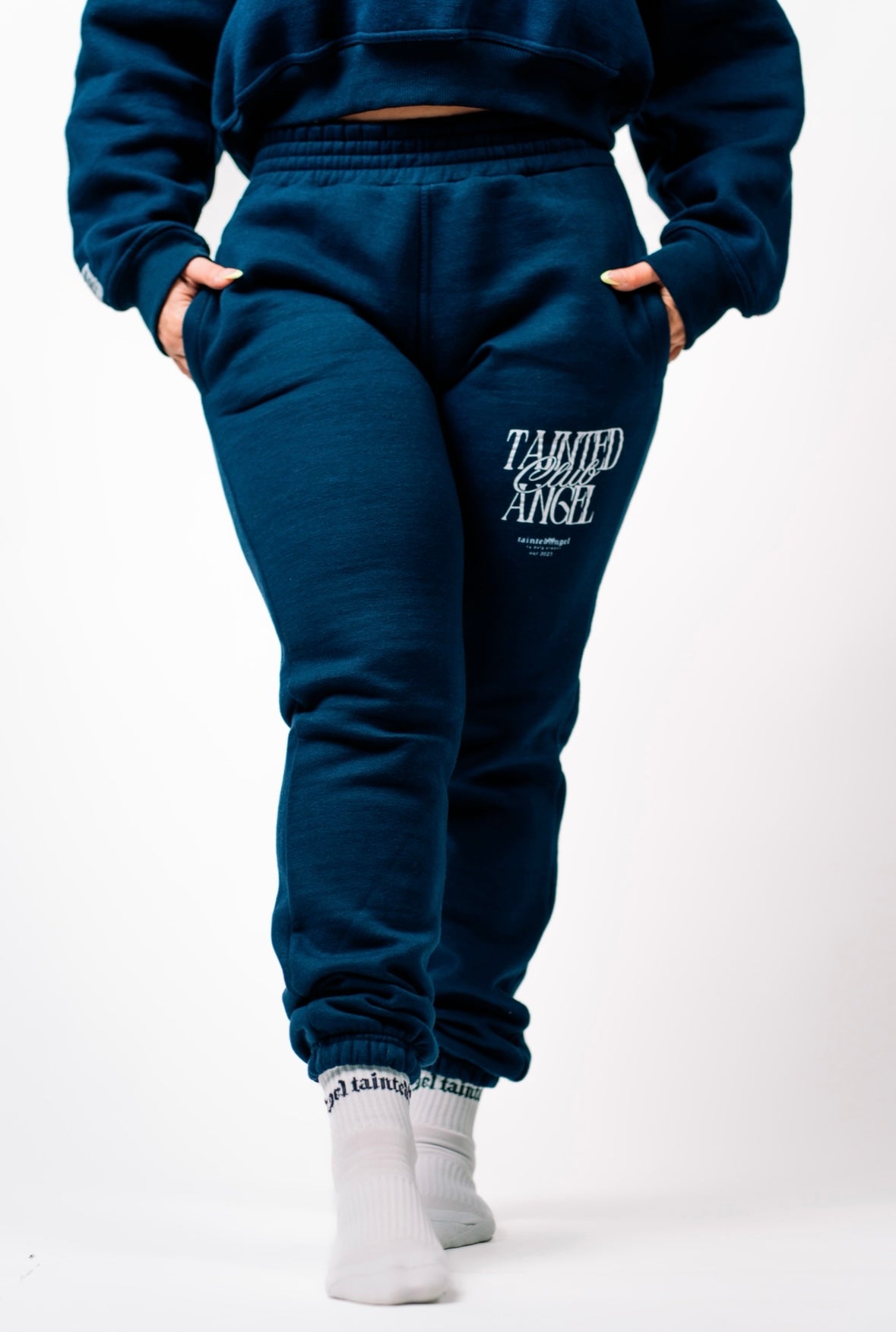 Tainted Angel Club Jogger Set (Navy Blue)