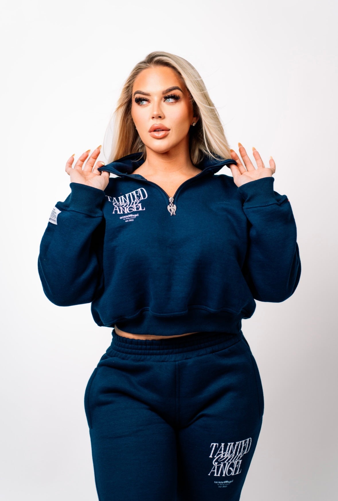 Tainted Angel Club Jogger Set (Navy Blue)
